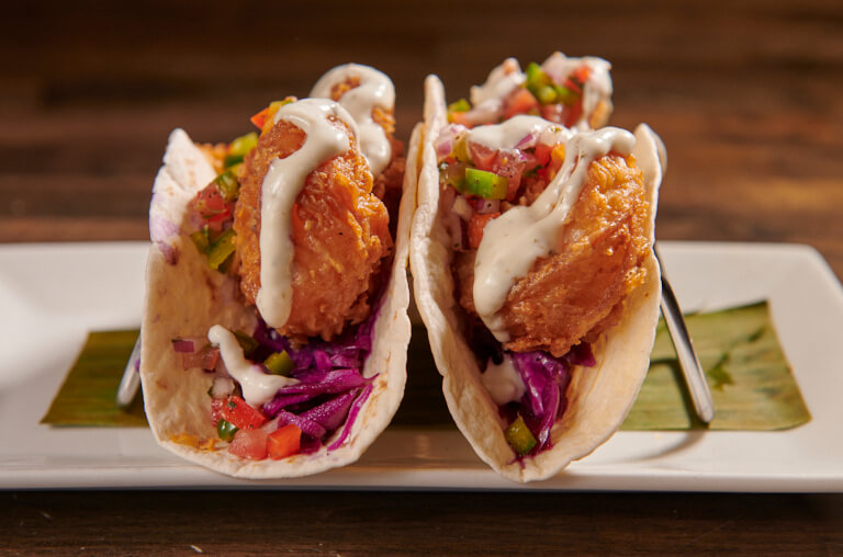 Fried Jumbo Shrimp Tacos